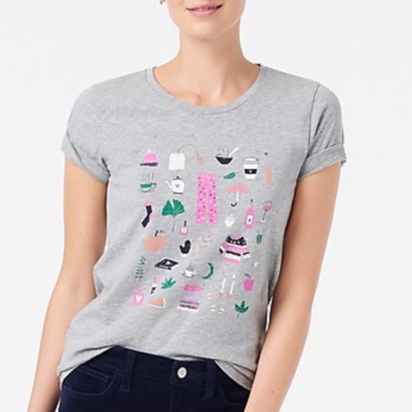 J crew Fall fun graphic T-shirt - Picture 1 of 3